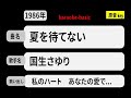 カラオケ, 夏を待てない, 国生さゆり