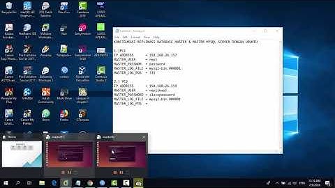 KONFIGURASI REPLIKASI DATABASE MASTER & MASTER MYSQL SERVER DENGAN UBUNTU