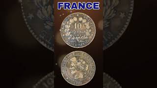 France 10 Centimes 1886. #shorts #coinnotesz #viral