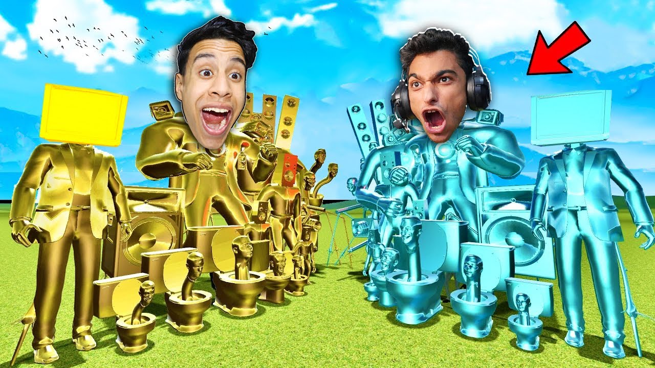 جيش رأس التلفاز الدايموند ضد جيش شتبي دوم دوم يس يس الجولد (من الاقوي)!!؟ 🔥😱| Garry's Mod