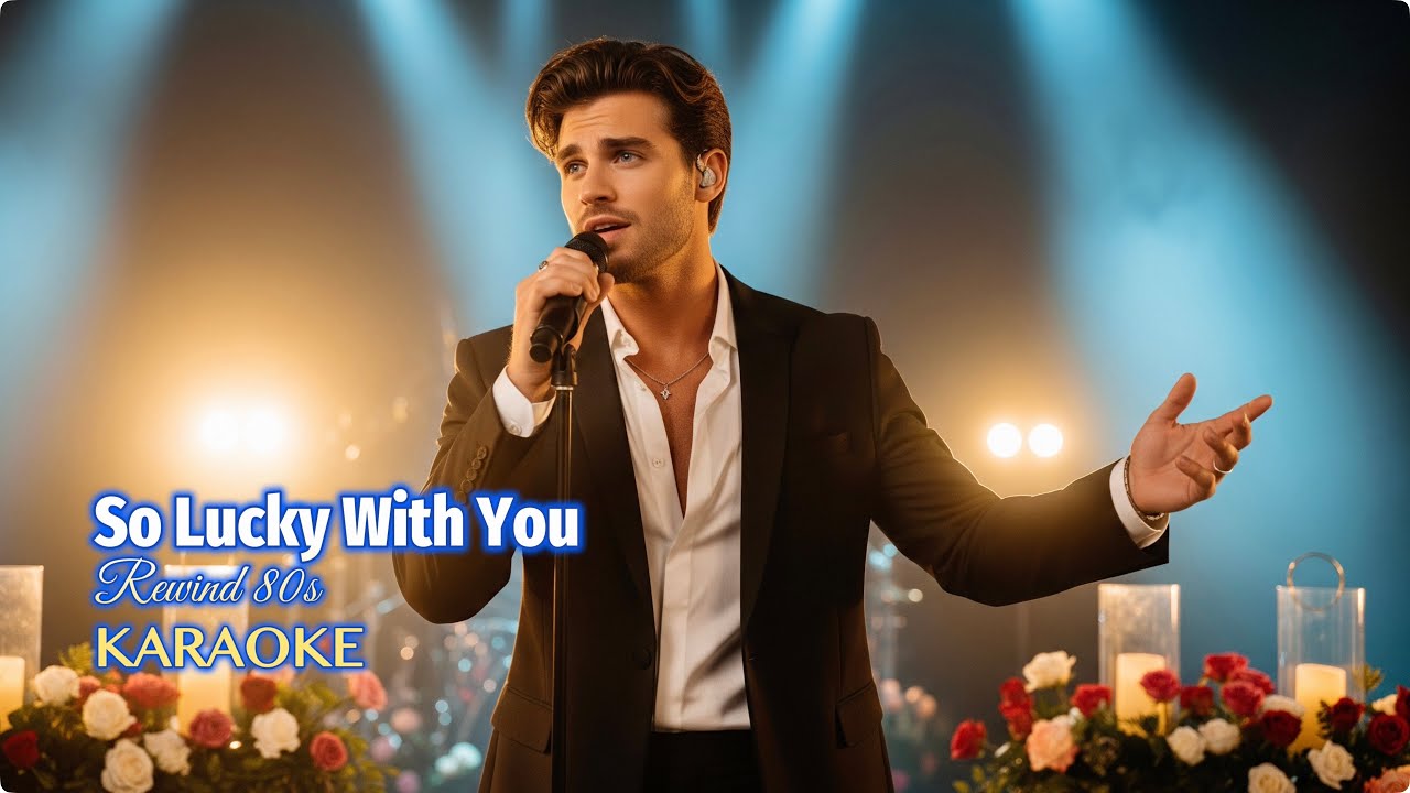 KARAOKE | 🎸 So Lucky With You 💖🌙 | 80s Slow Rock Power Ballad (Male ...