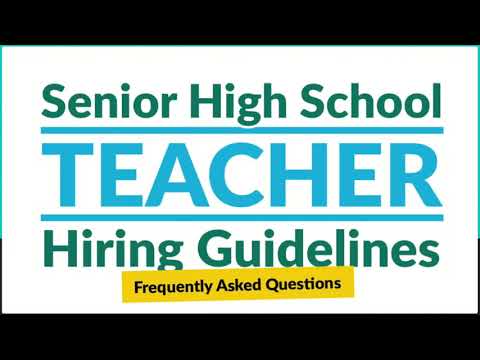 Senior High School Teacher Job Description Deped