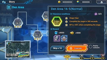 ROCKMAN X DIVE OFFLINE : Den Area 16-5 (Normal) Deep Element Hidden