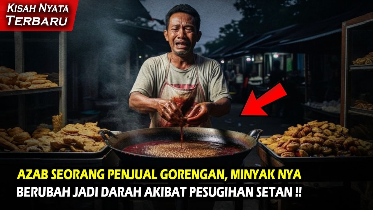 AZAB PENJUAL GORENGAN, MINYAKNYA BERUBAH JADI DARAH AKIBAT PESUGIHAN SETAN
