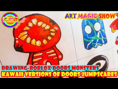 Drawing-Roblox DOORS Monsters but Kawaii / Kawaii Versions of Doors  Jumpscares 