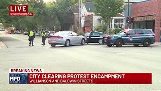 Wisconsin State Patrol blocks Williamson St as City of Madison clears encampment