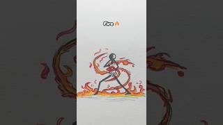 Earth Fire Gravity Water Stickman GOD Levels 🔥🌊🌍⚫ #drawing #beginnerarttips #stickman