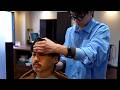 Experience blissful relaxation with a young barber at Hair Clinic Calme, a barbershop in Nippori