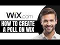 How To Create A Poll On Wix 