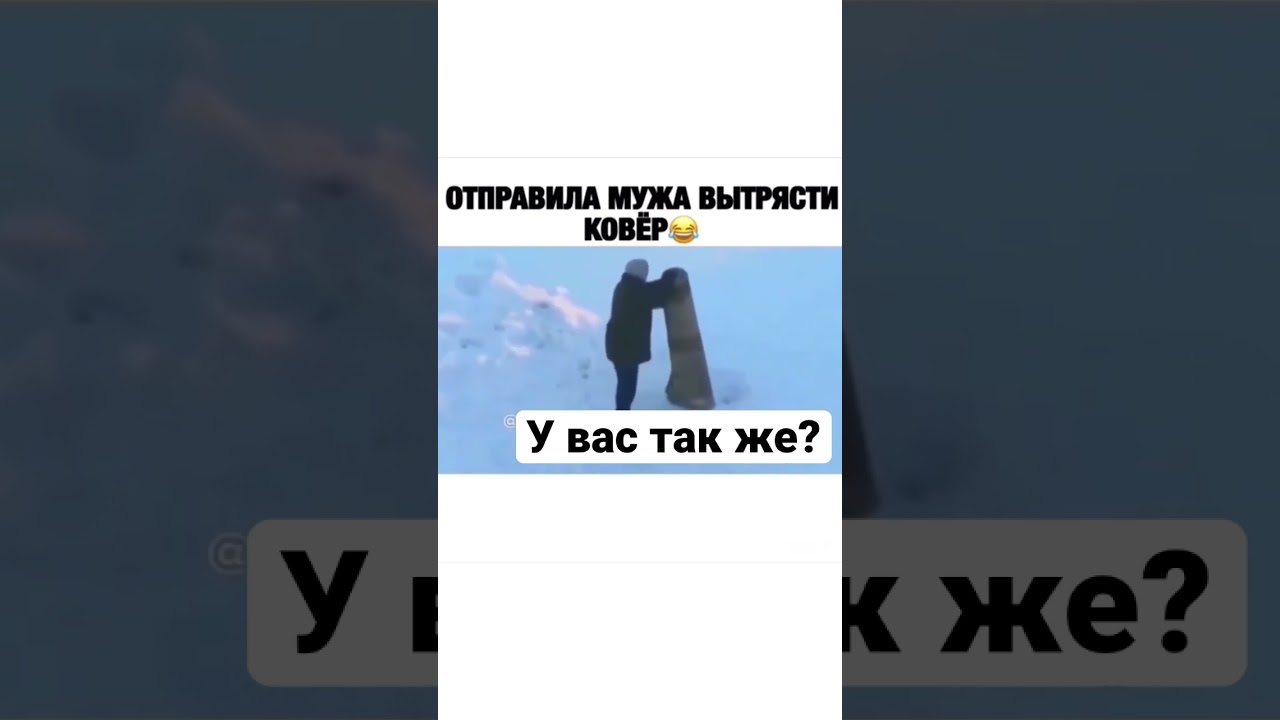 У вас так же муж выбивает ковры?