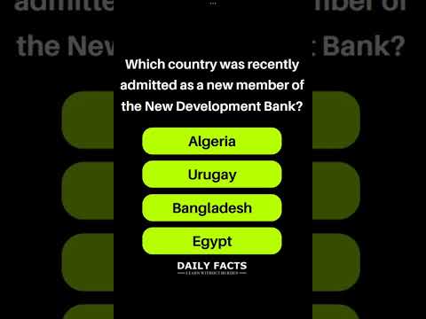 New Development Bank new member #bank #currentaffairs #brics #upsc #news #banking #khansir #ojhasir