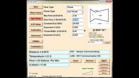How To Program an LPU-2428 Ultrasonic Sensor for Open Channel Flow
