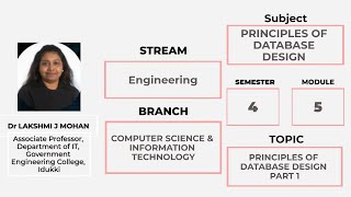 ASAP Engineering Session 1 | 𝐂𝐒&𝐈𝐓 | 𝐒𝟒 | 𝐏𝐫𝐢𝐧𝐜𝐢𝐩𝐥𝐞𝐬 𝐨𝐟 𝐃𝐚𝐭𝐚𝐛𝐚𝐬𝐞 𝐃𝐞𝐬𝐢𝐠𝐧 𝐏𝐚𝐫𝐭 𝟏 by 𝐃𝐫 𝐋𝐚𝐤𝐬𝐡𝐦𝐢 𝐉 𝐌𝐨𝐡𝐚𝐧