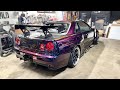 R34 GT-R Custom Exhaust & Carbon Fiber Trunk & Wing