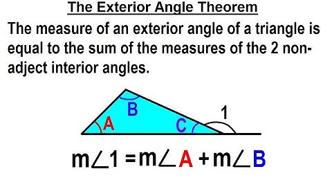 Geometry - Ch. 5: Triangle (5 of TBD) the Exterior Angle Theorem