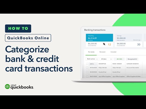 How to categorize bank & credit card transactions in QuickBooks Online