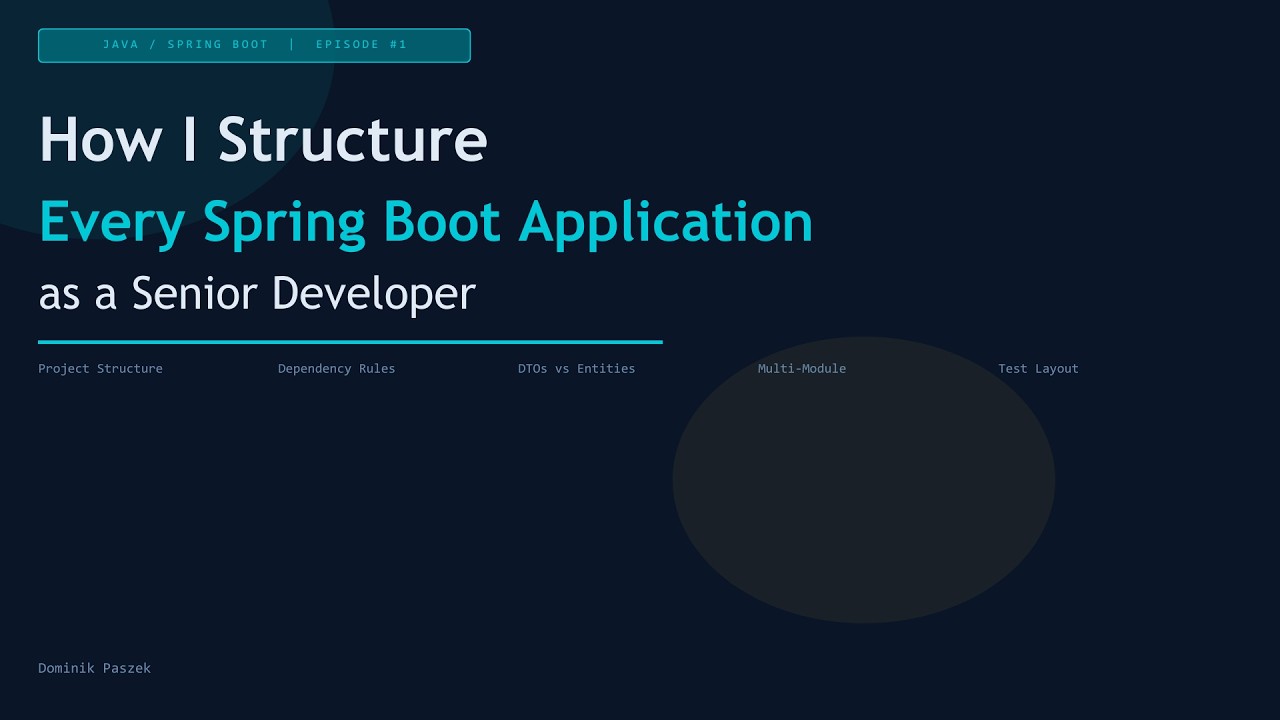 How I Structure Every Spring Boot Application as a Senior Developer ...