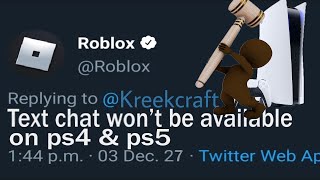 Roblox Should Fix Chat on Ps4/ps5 and on xbox