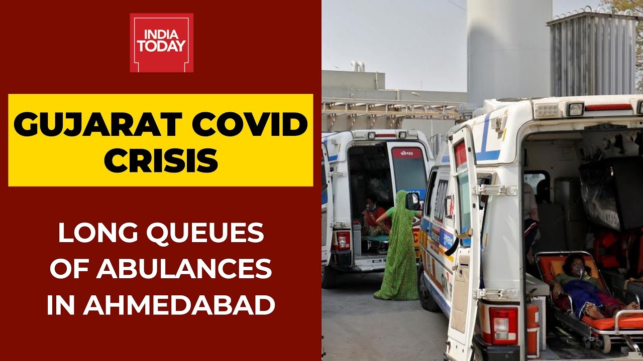 Coronavirus Crisis In Gujarat Long Queues Of Ambulances Seen Outside Hospitals In Ahmedabad