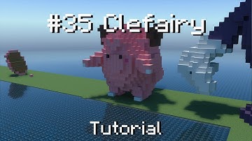 How to build a Pokémon clefairy statue in Minecraft (Tutorial)