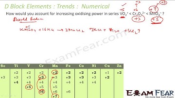 Chemistry D & F Block Elements part 19 Stability of higher oxidation states CBSE class 12 XII