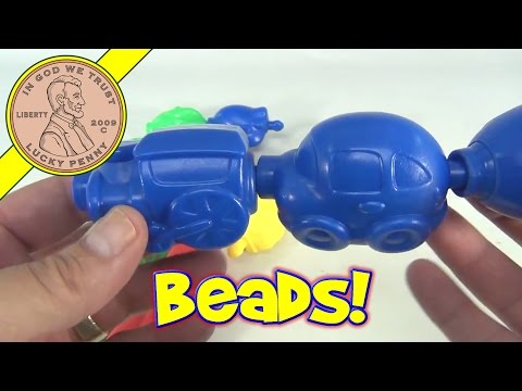 Fisher-Price Color Snap Lock Beads, 2000 Mattel Toys - Planes, Trains & Cars