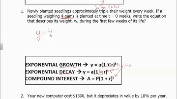 How to Write Exponential Equation from a Word Problem