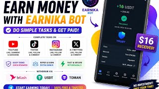 Best Telegram Earning Bot 2026 🔥 | Earn from YouTube, TikTok & Instagram | Earnika Bot