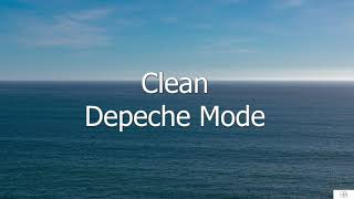 Clean - Depeche Mode (Subtitulada en Inglés y en Español)