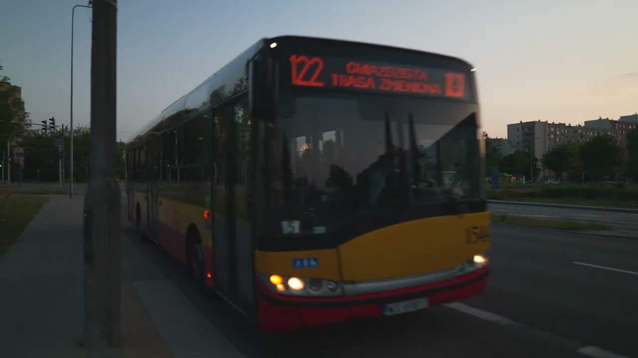 Poland, Warsaw, bus 122 ride from Orlich Gniazd to Barszczewska