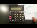 How to find percentage with calculator on paper easy way