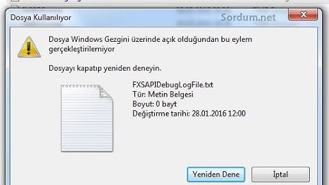 FXSAPIDebugLogFile Dosyasını silme [ÇÖZÜLDÜ]
