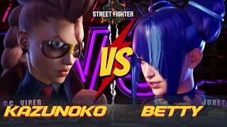SF6 ▰ KAZUNOKO (C.Viper) vs BETTY (Juri ) 👊 Ranked Match - High Level Gameplay - 4/26