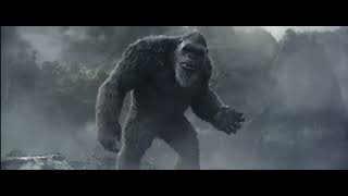 kong throws rock at ape