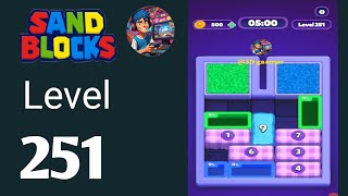 Sand blocks drop puzzle level 251   solution and walkthrough 