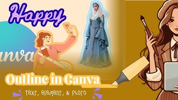 Outline Text, Image, and Element in Canva | Hidden Canva Tricks