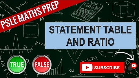 MGS 2020 P5 SA2, TFNPT Statement Table and Ratio | Learn Problem Sums | PSLE MATHS PREP