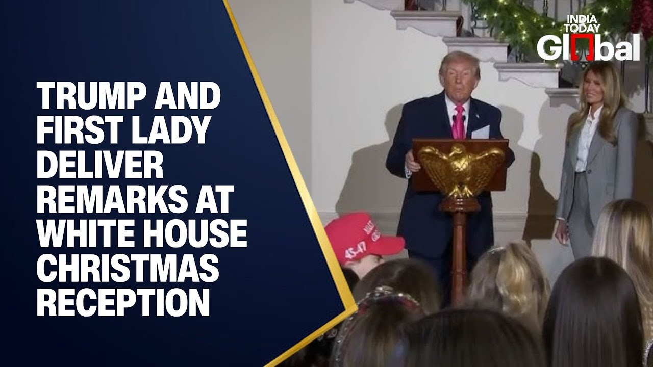 LIVE: President Donald Trump and First Lady Address Guests at White House Christmas Reception