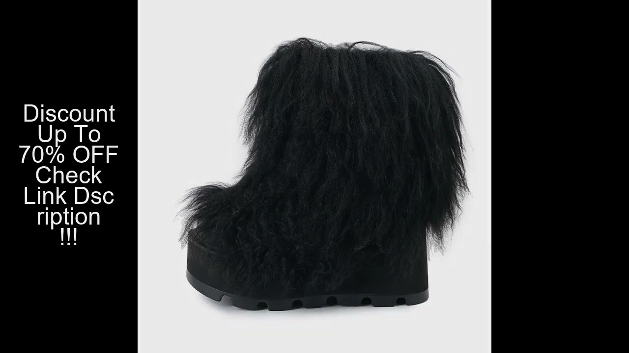 Women's Winter Boots 2025 Warm Fur Platforma Snow Boots European Style Thick Soled Winter Botas Blac