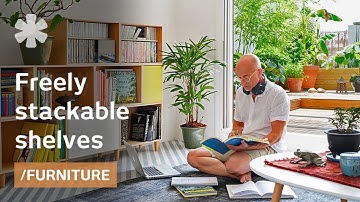 Tetris-like stacking + LEGOish shelves: modular minimalist furniture (BrickBox)