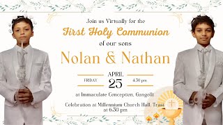 Download lagu Holy Communion of Nolan & Nathan  | 25.04.2025 |  Immaculate Conception, Gangolli