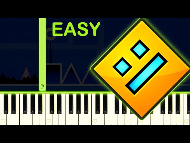 Stereo Madness | GEOMETRY DASH LEVEL 1 - EASY Piano Tutorial class=