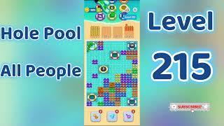 Hole Pool All People Level 215 🕳️🎯 | Easy Start Gameplay & Satisfying Puzzle | Go Answer