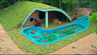15Days Building waterfall To Fish Pond In front of Underground Hobbit House by Primitive Tool 551,912 views 6 months ago 11 minutes, 2 seconds