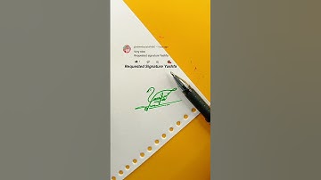 Yashfa Signature Design | How To Sign The Letter Y #shorts