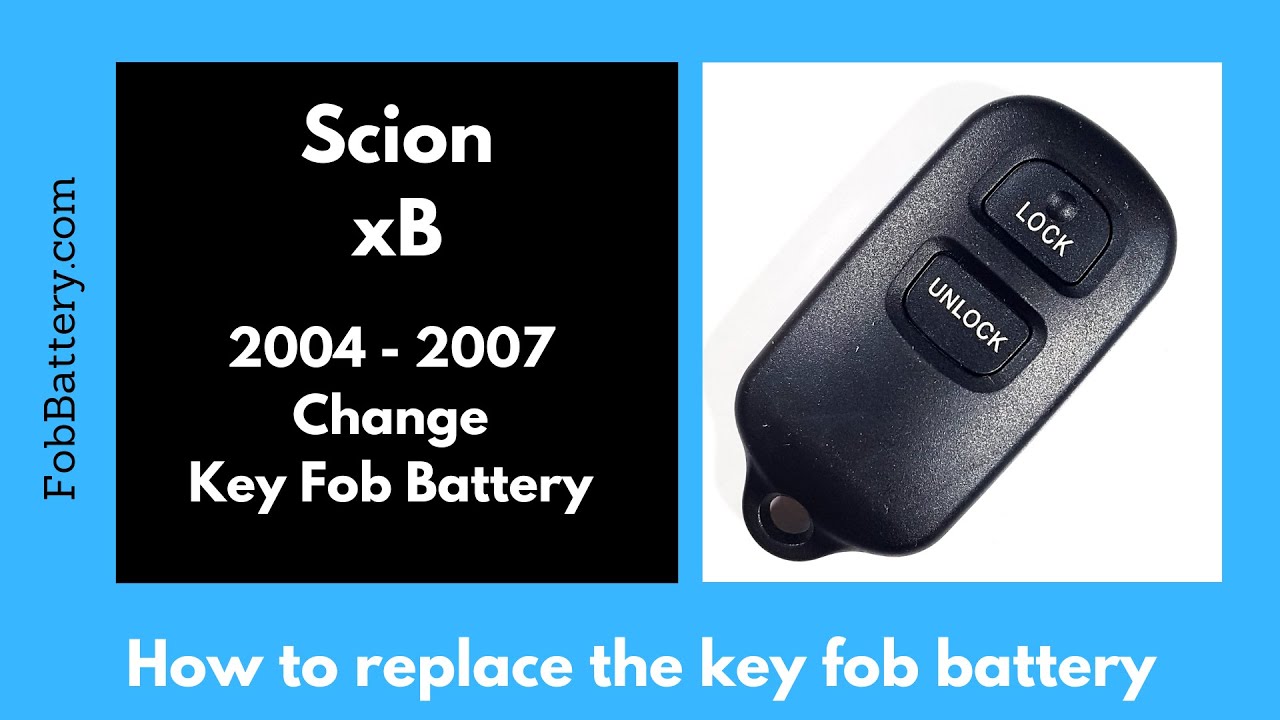 Scion xB Key Fob Battery Replacement (2004 2007) YouTube
