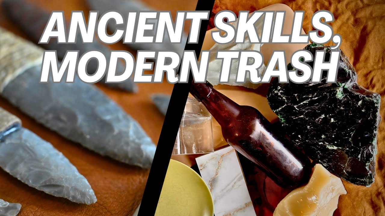 Ancient Skills and Modern Trash #survival #flintknapping #bushcraft #primitiveskills #outdoors #diy