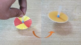 How to make a color changing spinning top for kids