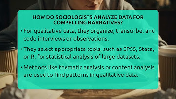 How Do Sociologists Analyze Data For Compelling Narratives? - The Sociology Workshop