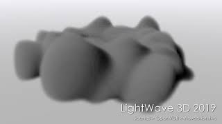 LightWave 3D 2019: OpenVDB Advection scene rendered
